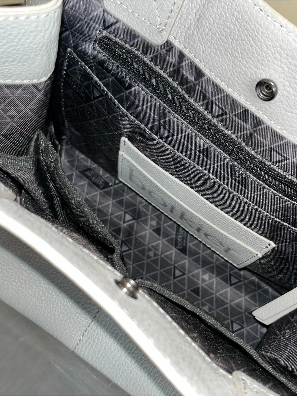 Botkier Gray Leather Bag with Branded Strap